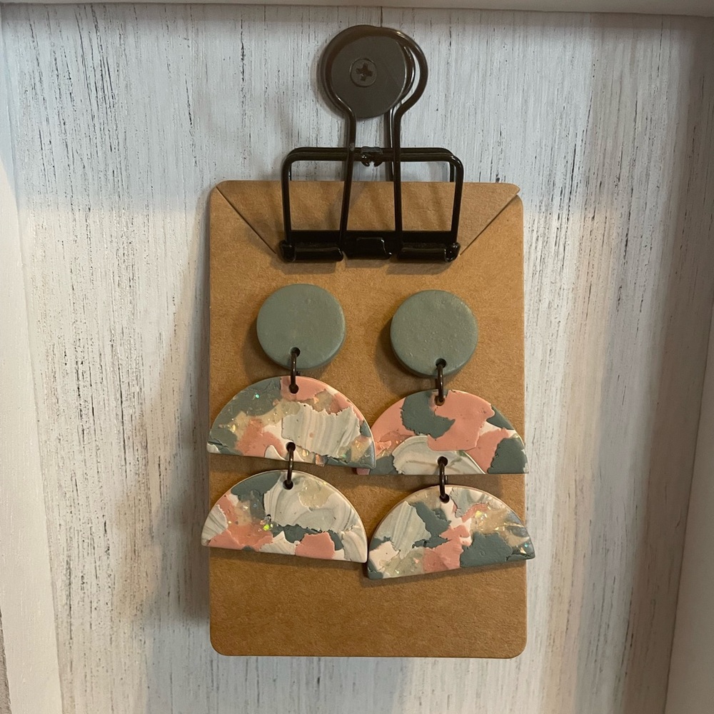Green earrings